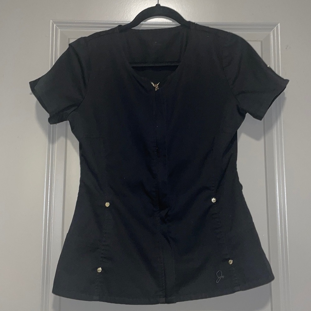 Jaanuu Black Zip Scrub Stop